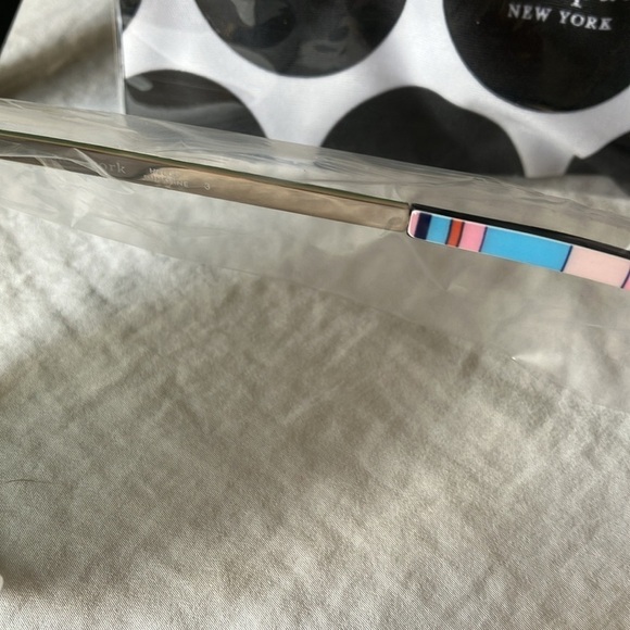 Kate Spade: Maryam Gold Tone Wire Frame sunglasses- Gray Gradient - Picture 4 of 16